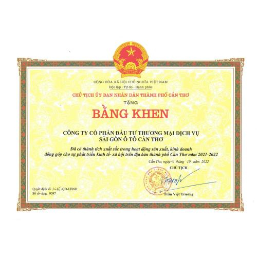 VIII. Giấy chứng nhận, bằng khen